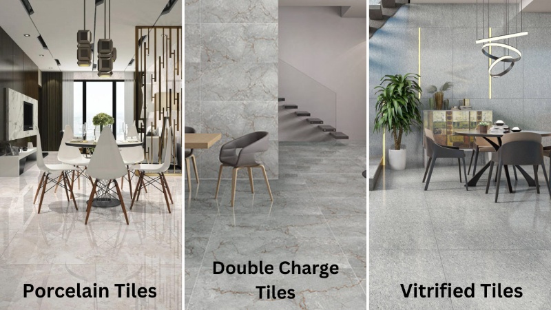  Difference between Porcelain Tiles vs Double Charge vs Vitrified tiles 
